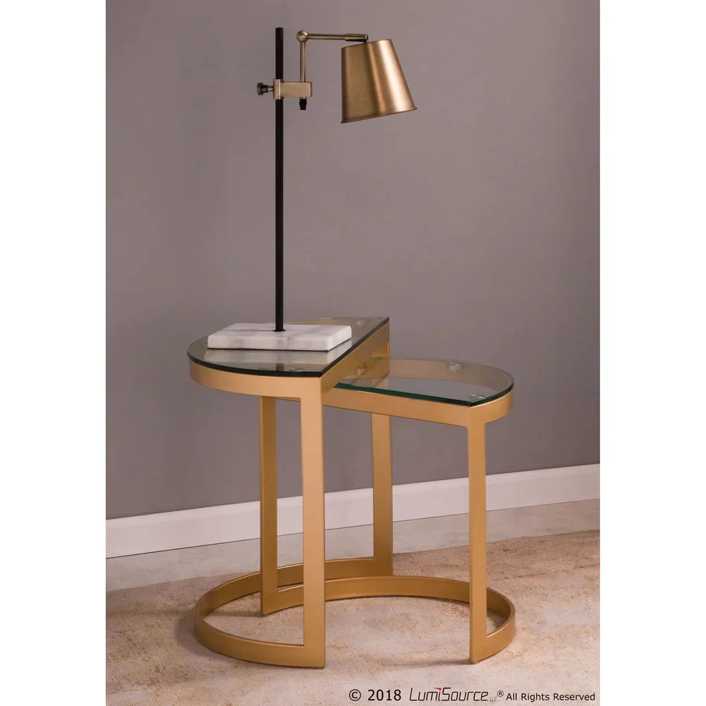 Carbon Loft Aleida Adjustable Metal Table Lamp with Marble Base