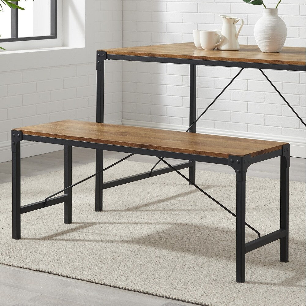 Middlebrook Designs 44-inch Angle Iron Dining Bench