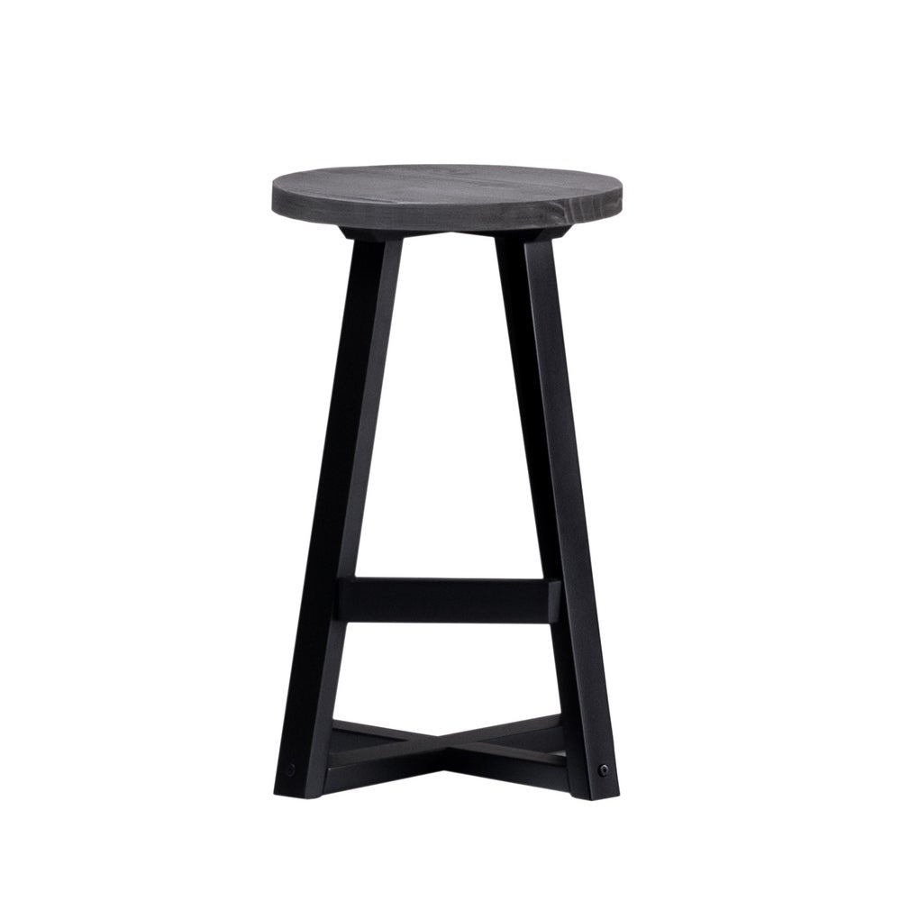 Middlebrook Round Distressed Solid Wood Counter Stool