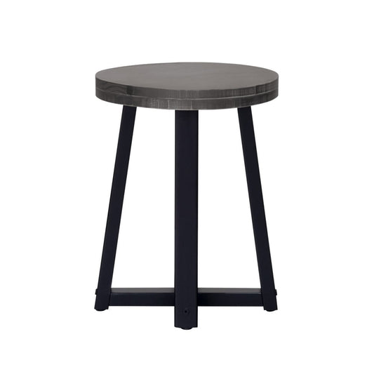 Middlebrook Round Distressed Solid Wood Standard Dining Stool