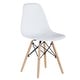 Modern Minimalist Fashion Casual Plastic Chair Thickened Seat Solid Wood Legs Dining Chairs Outdoor Coffee Chair Set of 1