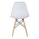 Modern Minimalist Fashion Casual Plastic Chair Thickened Seat Solid Wood Legs Dining Chairs Outdoor Coffee Chair Set of 1