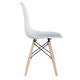 Modern Minimalist Fashion Casual Plastic Chair Thickened Seat Solid Wood Legs Dining Chairs Outdoor Coffee Chair Set of 1
