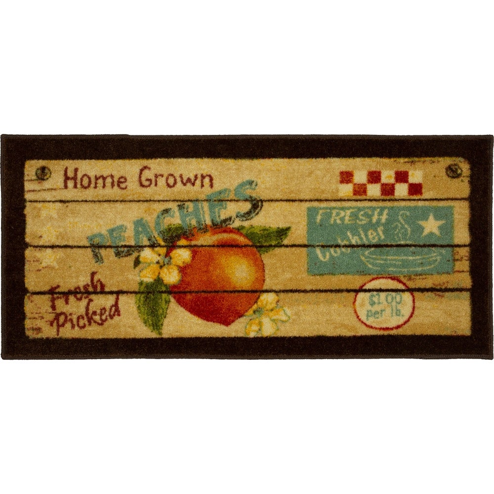 Home Vintage Fruit Crate Kitchen Mat Accent Rug
