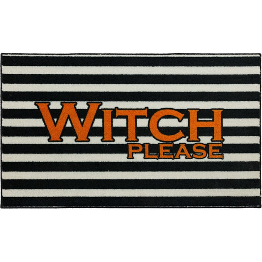 Home Witch Please Black Soft Area Rug. Black