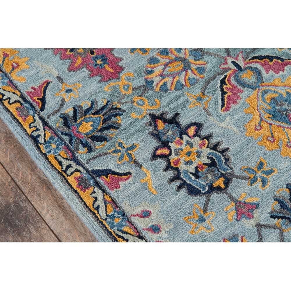 Ibiza Hand Tufted Wool Traditional Area Rug Blue