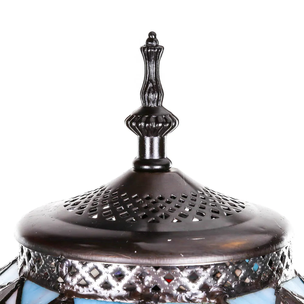 Gracewood Hollow Lachmet Multicolored Stained Glass Table Lamp (27.5 in.) - 17"L x 17"W x 27.5"H