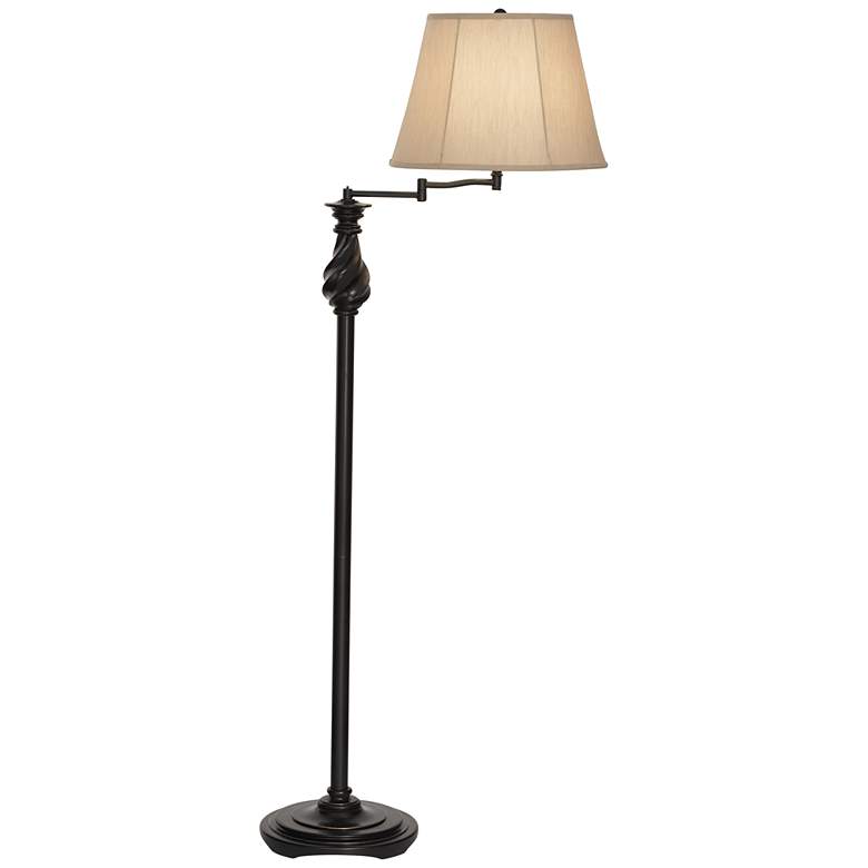 Restoration Bronze Swing Arm Floor Lamp by Regency Hill