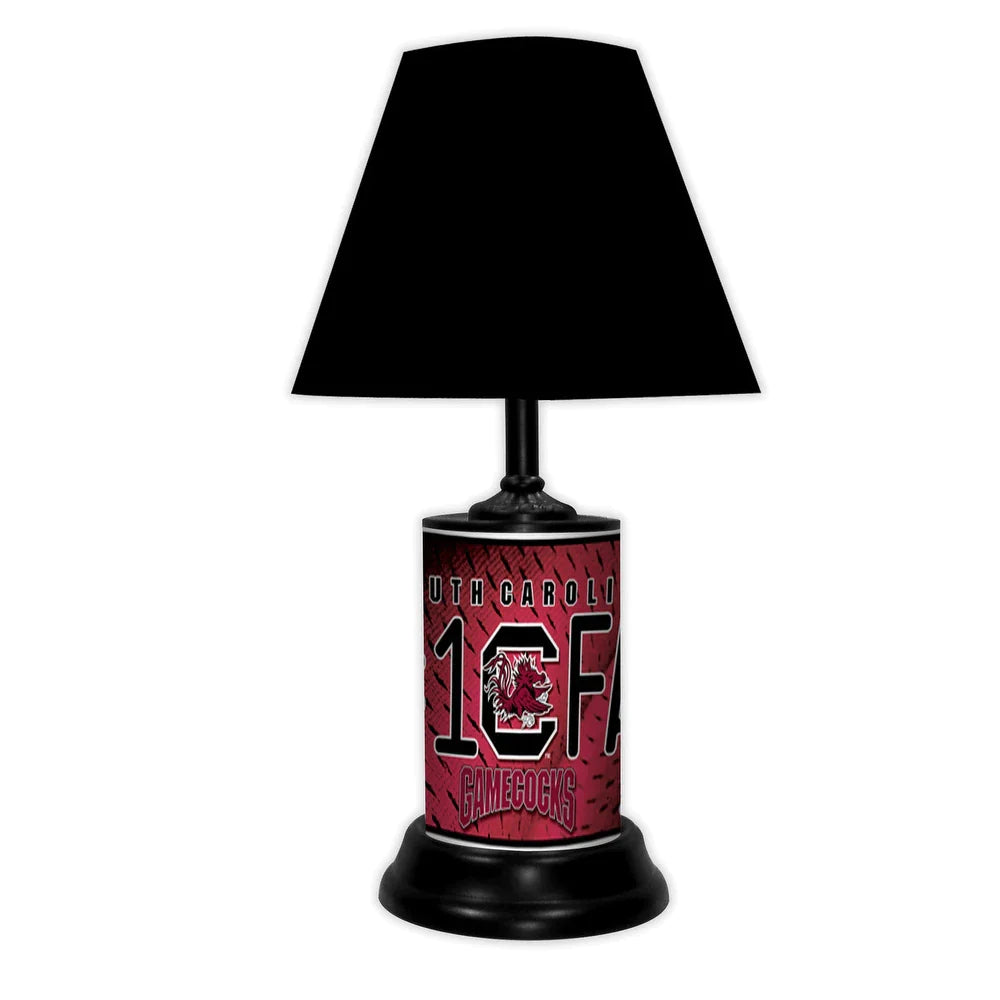 NCAA 18-inch Desk/Table Lamp with Shade, #1 Fan with Team Logo - South Carolina Gamecocks - 18x10x10