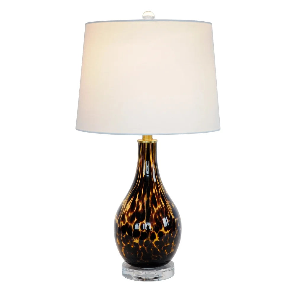 Natasha Tortoise Art Glass Table Lamp