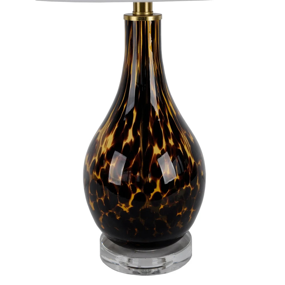 Natasha Tortoise Art Glass Table Lamp