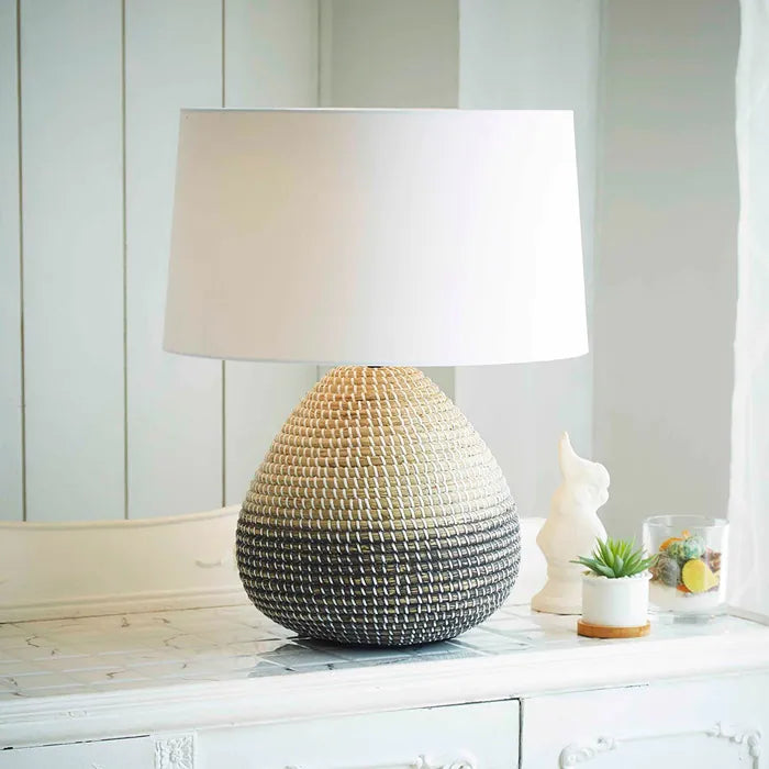 Natural Seagrass LED Table Lamp – Joanna Home Decor