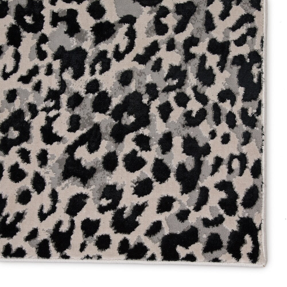 Bellamy Power-loomed Gray/ Black Soft Area Rug