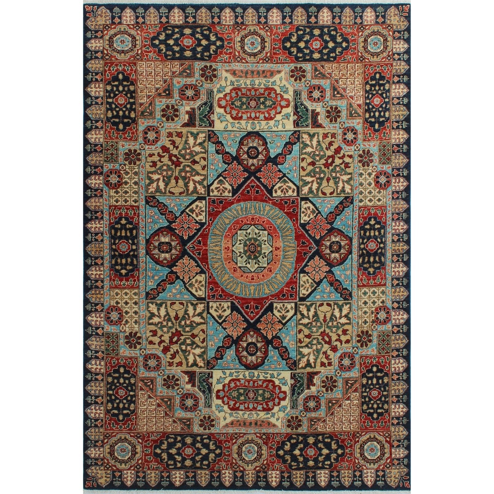 Aria Fine Chobi Bahman Blue/Red Soft Area Rug