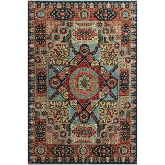 Aria Fine Chobi Bahman Blue/Red Soft Area Rug