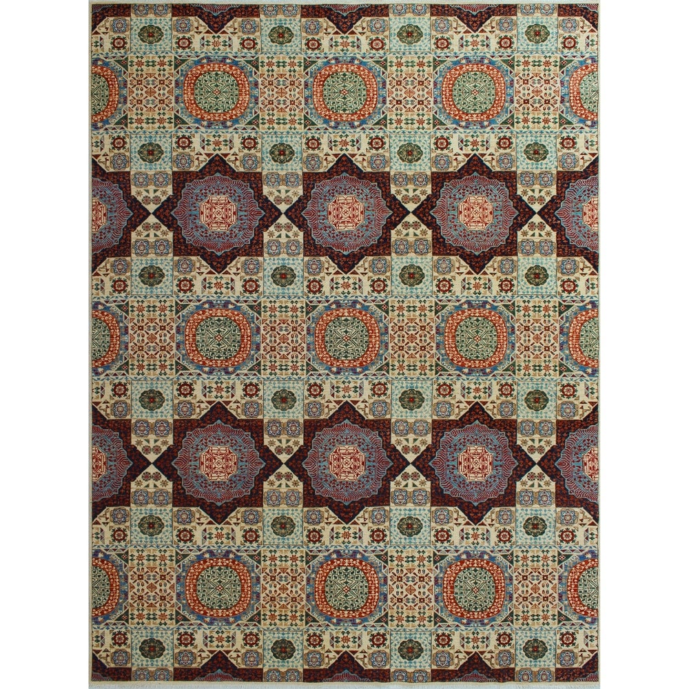 Aria Fine Chobi Johnie Ivory/Blue Soft Area Rug