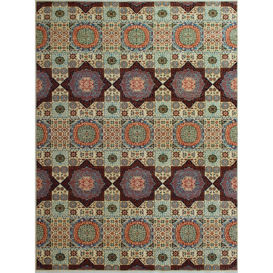 Aria Fine Chobi Johnie Ivory/Blue Soft Area Rug
