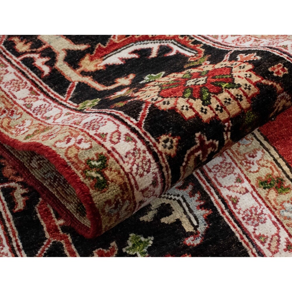 Fine Chobi Kamilla Red/Black Soft Area Rug