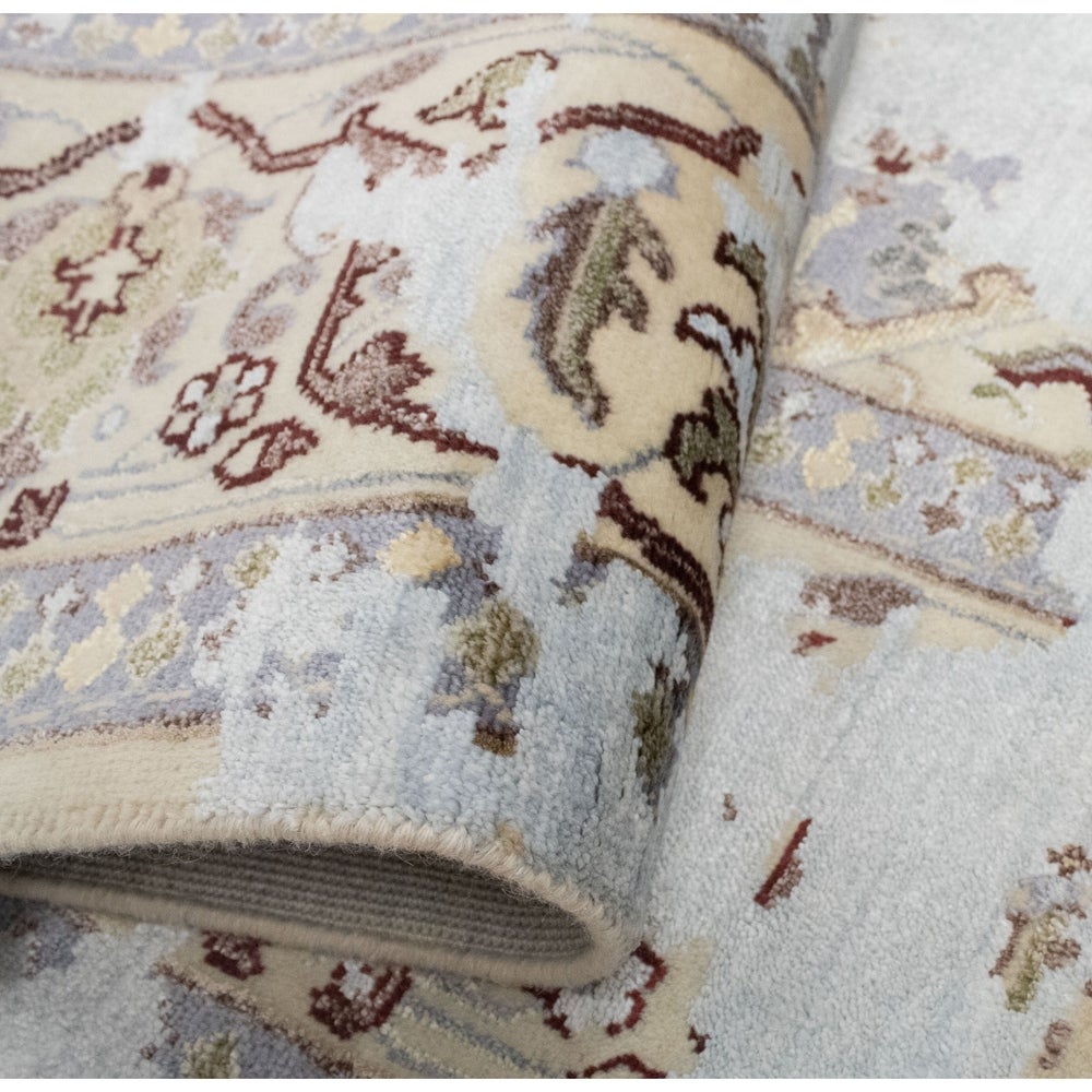 Fine Erase Khurshid Ivory/Blue Soft Area Rug