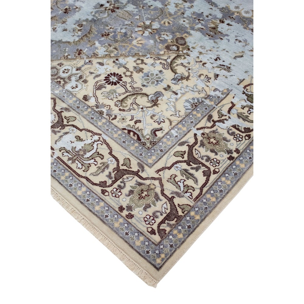 Fine Erase Khurshid Ivory/Blue Soft Area Rug