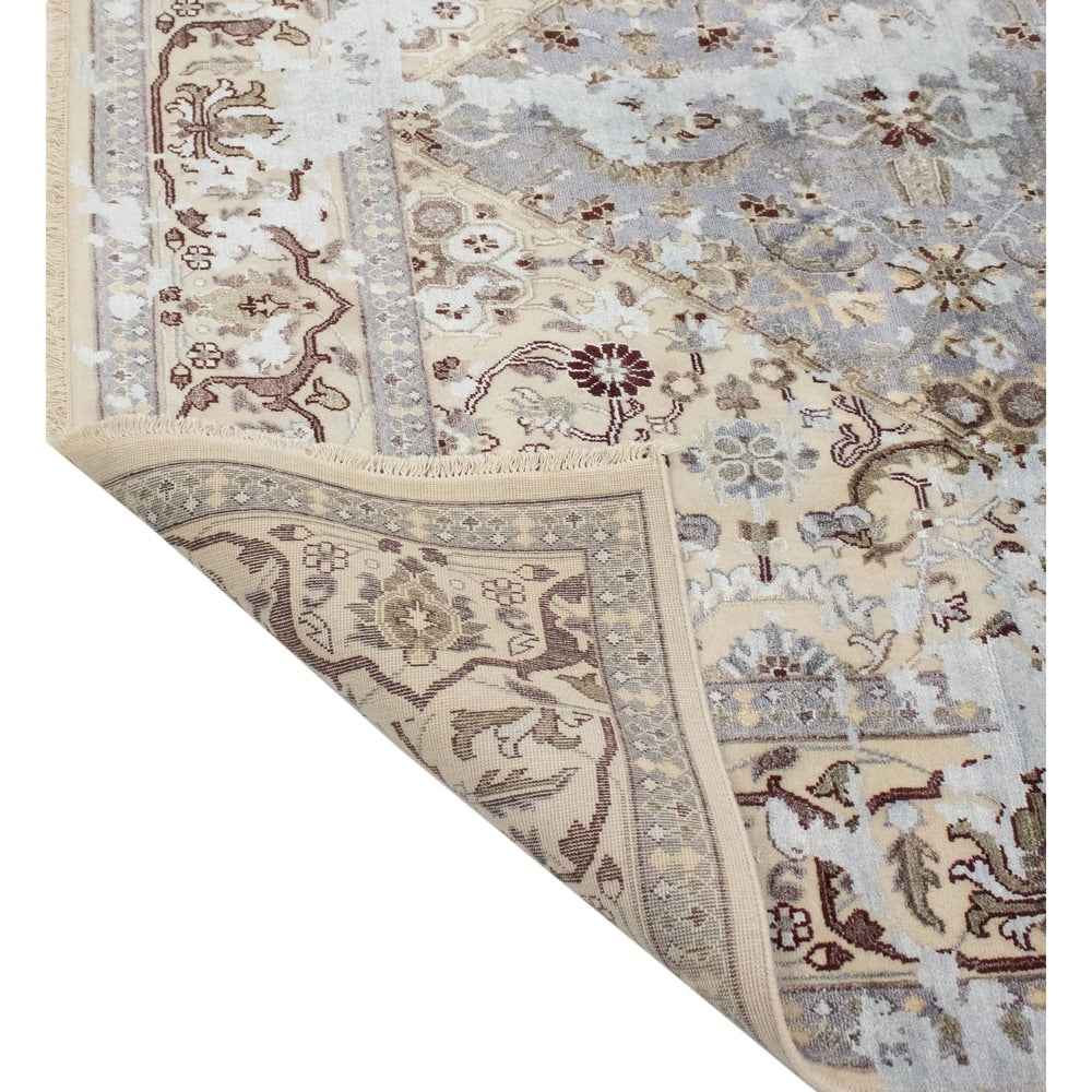 Fine Erase Khurshid Ivory/Blue Soft Area Rug