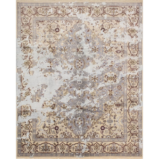 Fine Erase Khurshid Ivory/Blue Soft Area Rug