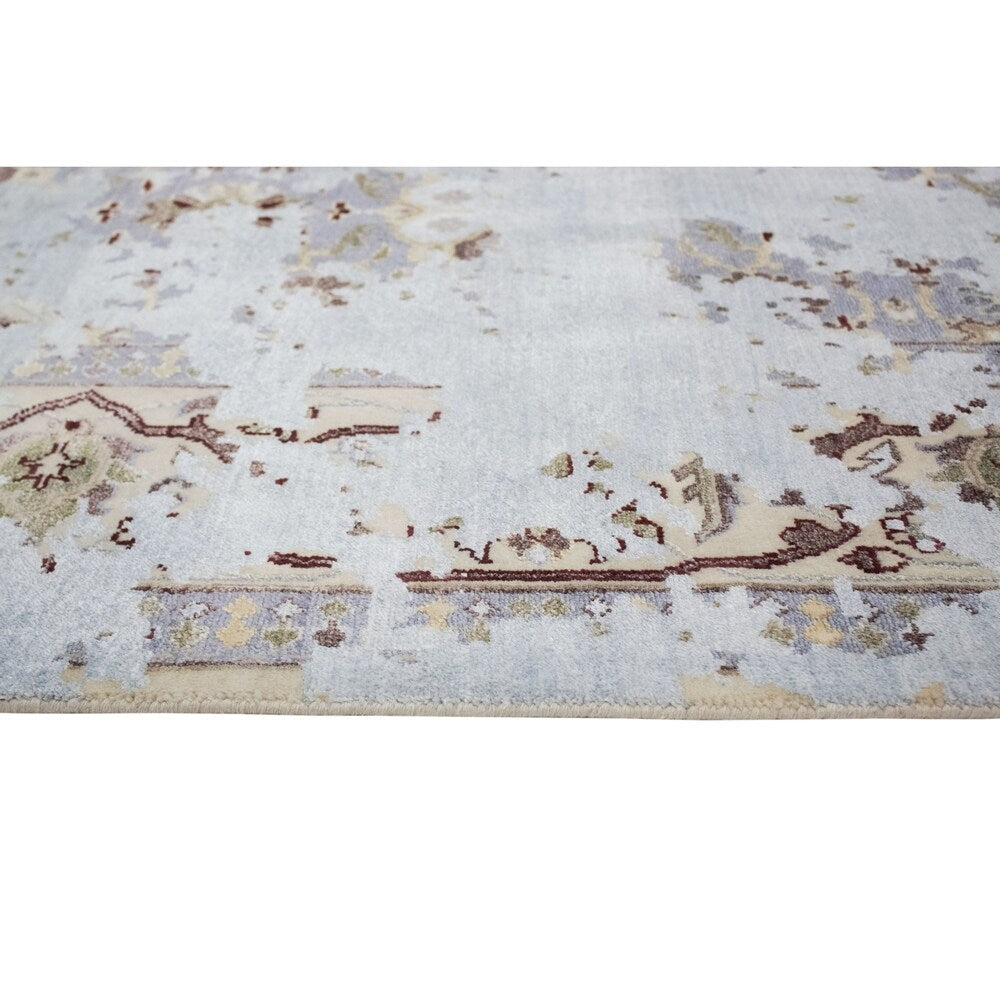 Fine Erase Khurshid Ivory/Blue Soft Area Rug