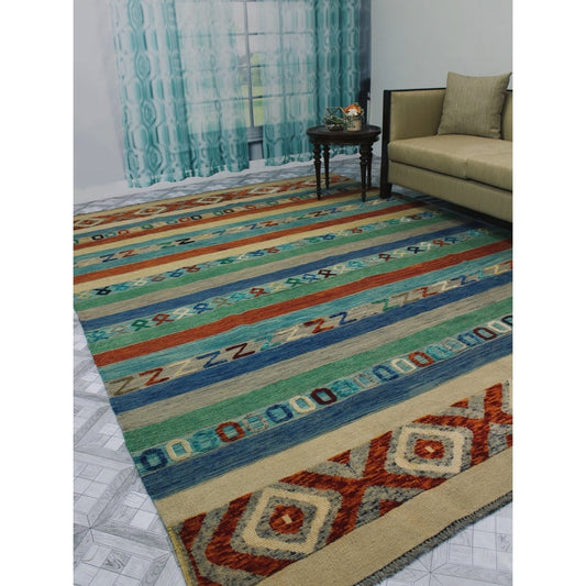 High-Low Kilim Gearld Rust/Gold Soft Area Rug