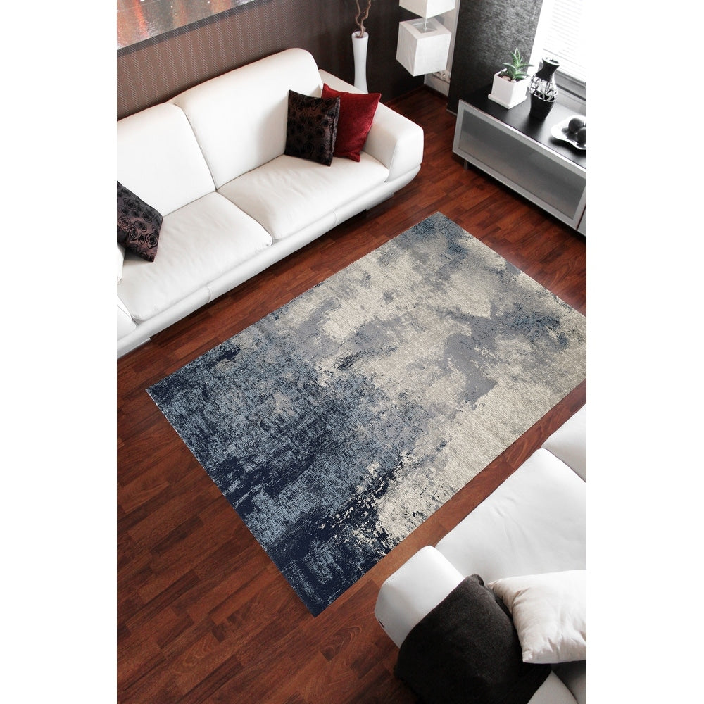 Lagoon Alice Distressed Abstract Modern Soft Area Rug