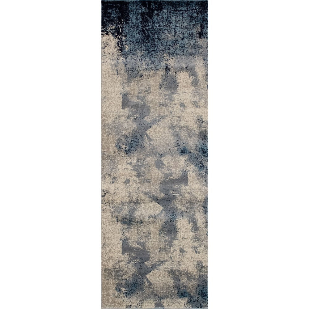 Lagoon Alice Distressed Abstract Modern Soft Area Rug