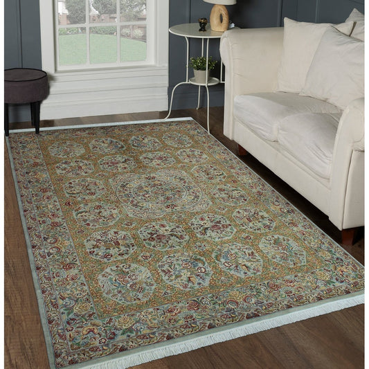 Pak-Persian Abusan Lt. Grey/Gold Soft Area Rug