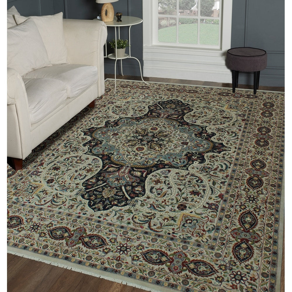 Pak-Persian Chugtai Lt. Grey/Black Soft Area Rug