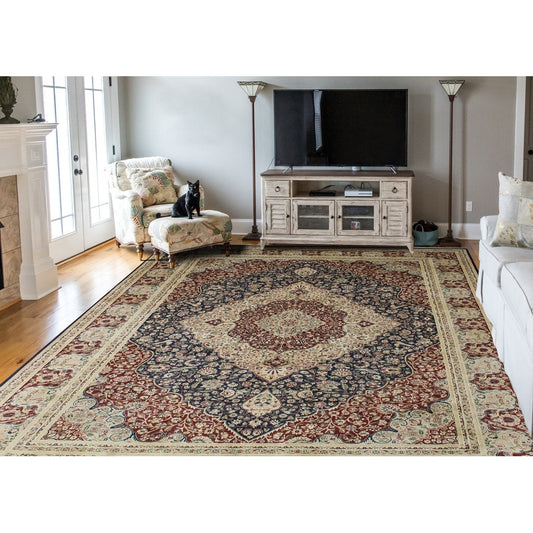 Pak-Persian Sparrow Beige/Blue Soft Area Rug