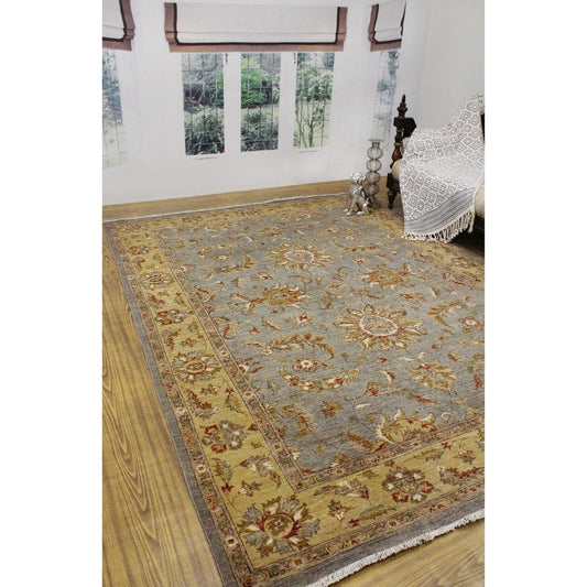 Peshawar Fine Chobi Darold Grey/Lt. Gold Soft Area Rug