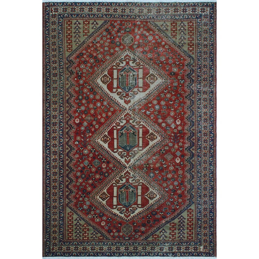 Vintage Distressed Mcarthur Red/Ivory Rug