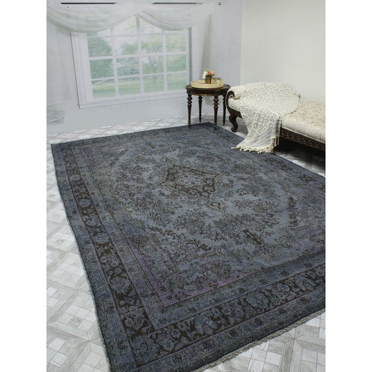 Vintage Distressed Overdyed Jazman Area Soft Rug