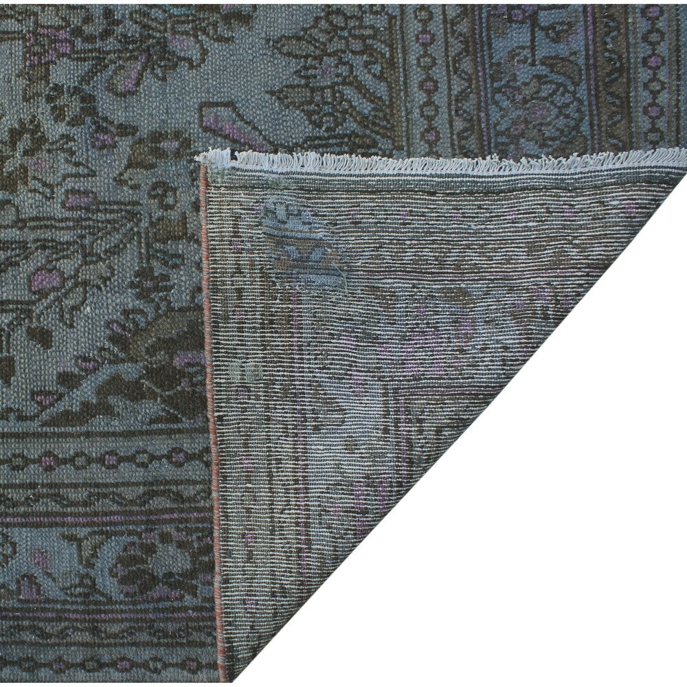 Vintage Distressed Overdyed Khorshed Grey/Brown Soft Area Rug