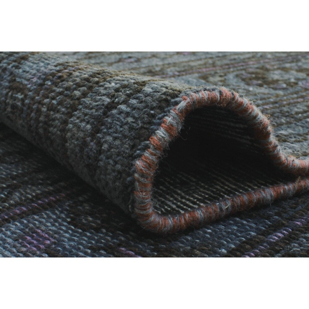 Vintage Distressed Overdyed Khorshed Grey/Brown Soft Area Rug