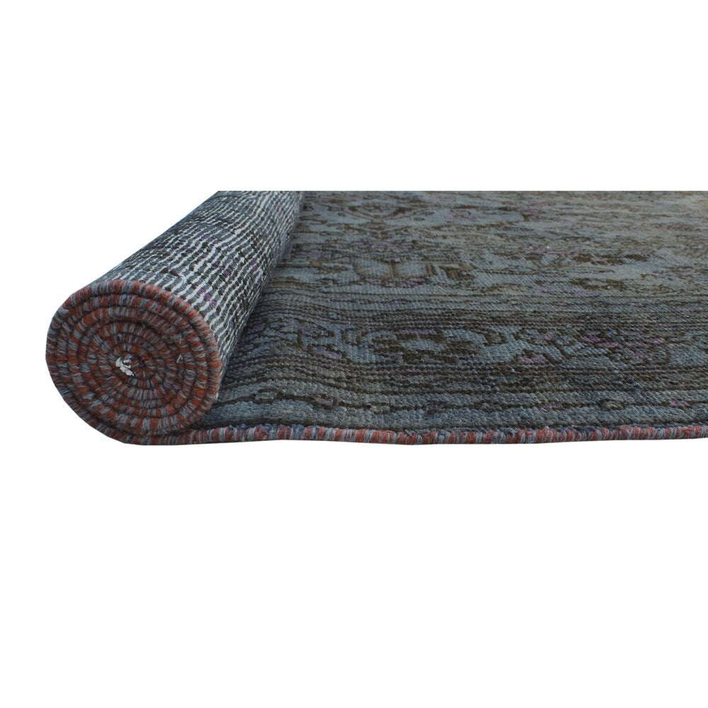 Vintage Distressed Overdyed Khorshed Grey/Brown Soft Area Rug