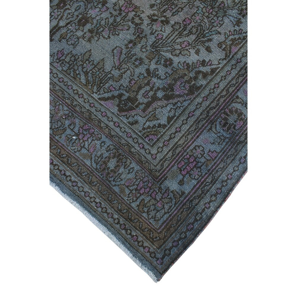 Vintage Distressed Overdyed Khorshed Grey/Brown Soft Area Rug