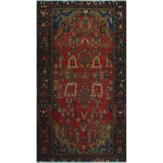 Vintage Distressed Reyes Rust/Blue Runner