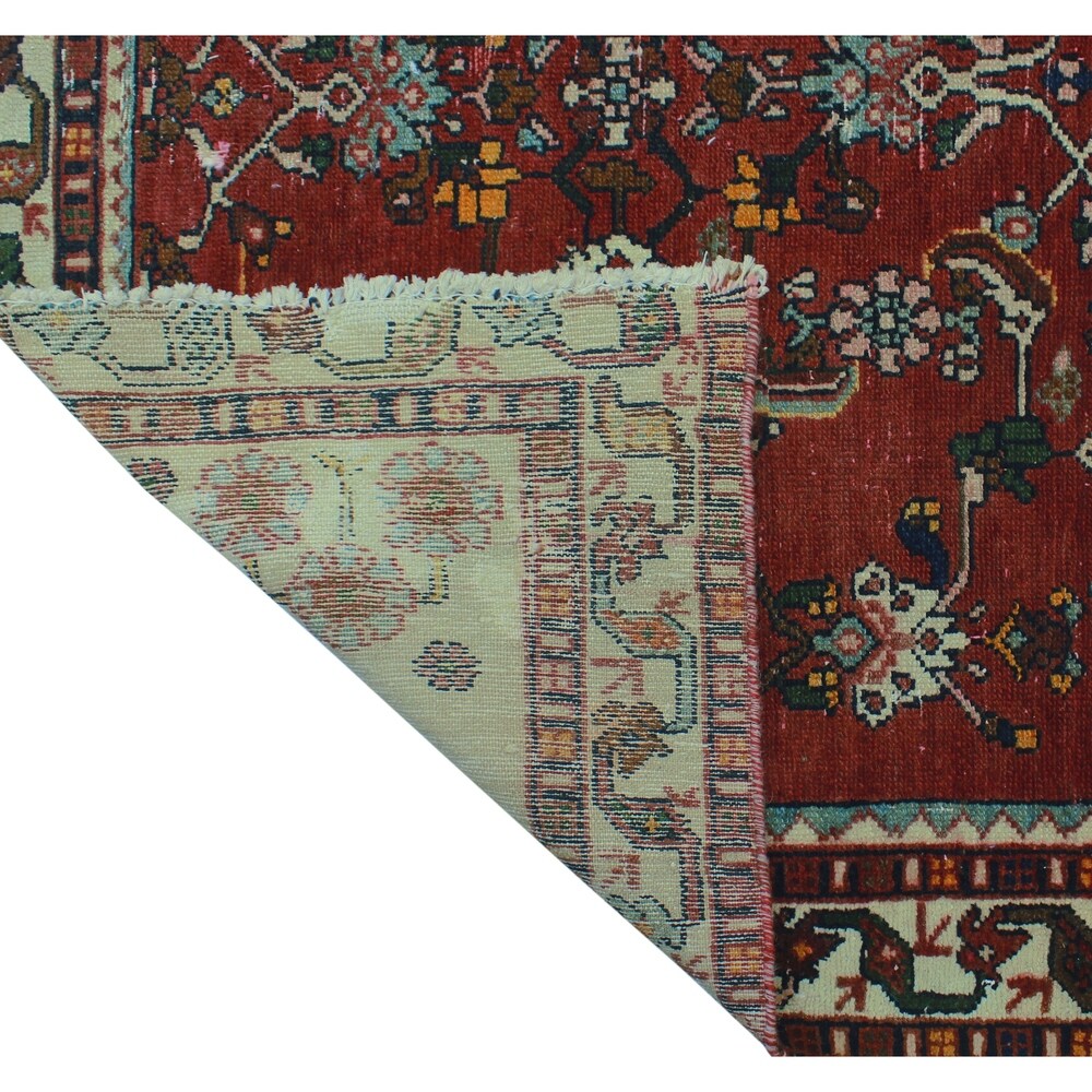 Vintage Distressed Rogers Red-Rust/Ivory Runner