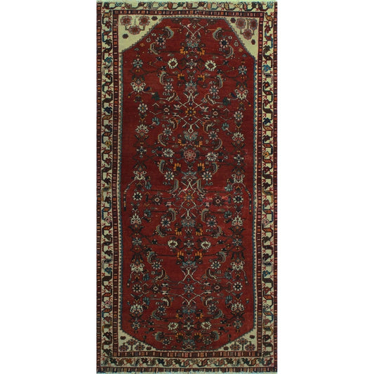 Vintage Distressed Rogers Red-Rust/Ivory Runner