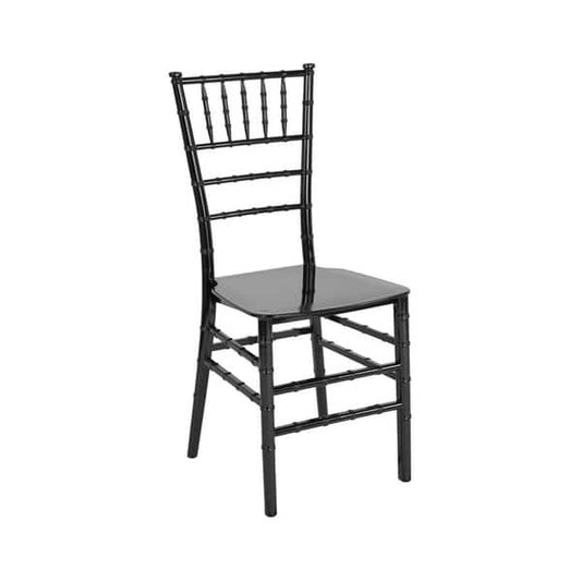 Offex Hercules Series Traditional Style Resin Stacking Chiavari Chair - Black