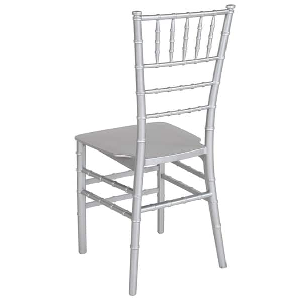 Offex Hercules Series Traditional Style Resin Stacking Chiavari Chair - Silver