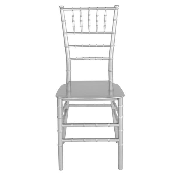 Offex Hercules Series Traditional Style Resin Stacking Chiavari Chair - Silver