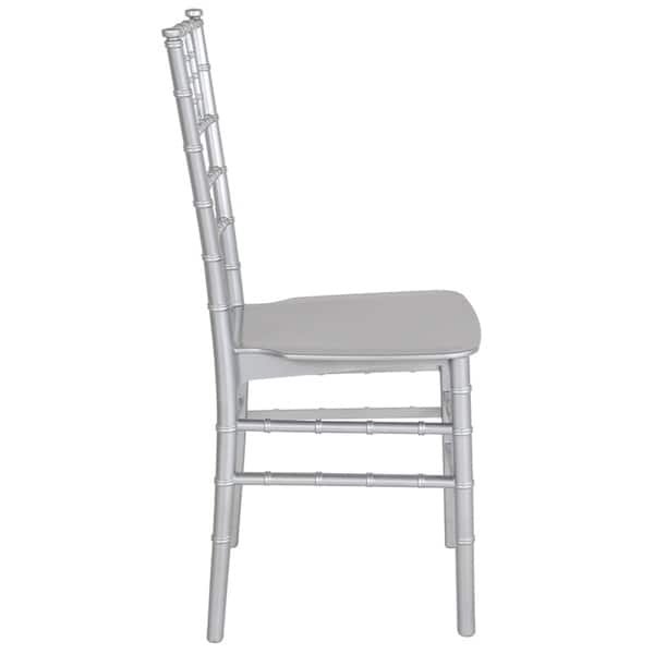 Offex Hercules Series Traditional Style Resin Stacking Chiavari Chair - Silver