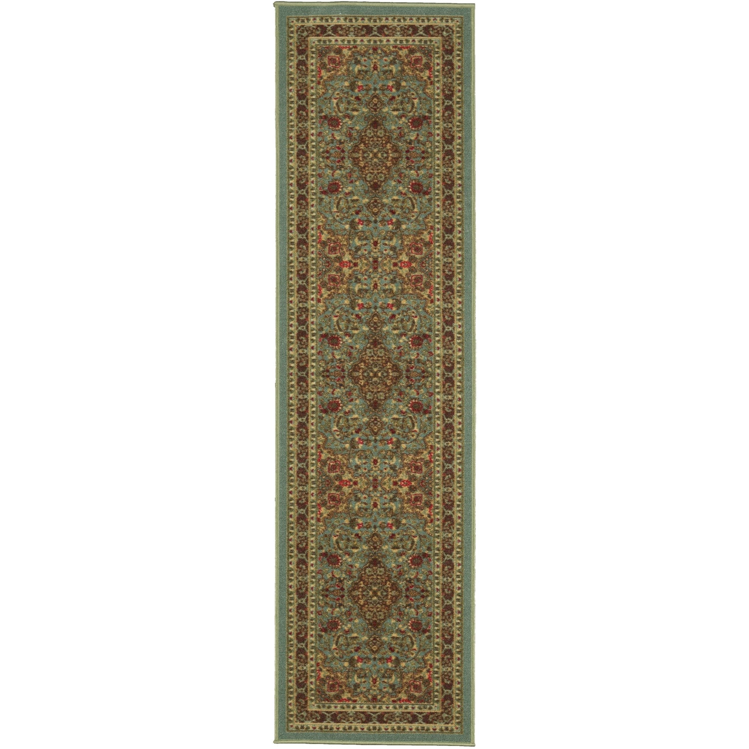 Carpet Runner for Hallway Runners Non Slip Green Vintage Persian