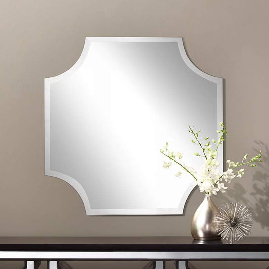 Cut Corner Frameless 30" x 30" Beveled Wall Mirror