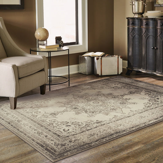 Faded Medallion Soft Area Rug